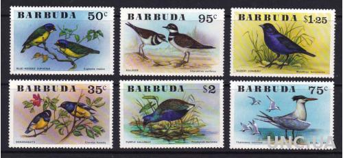 Барбуда,птицы,6 марок-14 михель евро