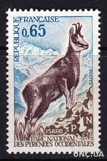Франция,фауна,горный козел,1 марка