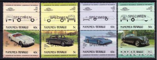 Тувалу,ретро авто,8 марок,образец-7 михель евро