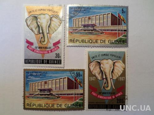 Гвинея фауна слон КЦ=2евро 1967