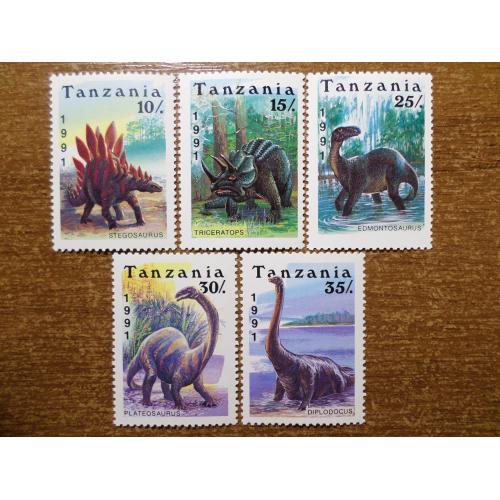 Танзания фауна динозавр КЦ=1,9евро 1991 не полная