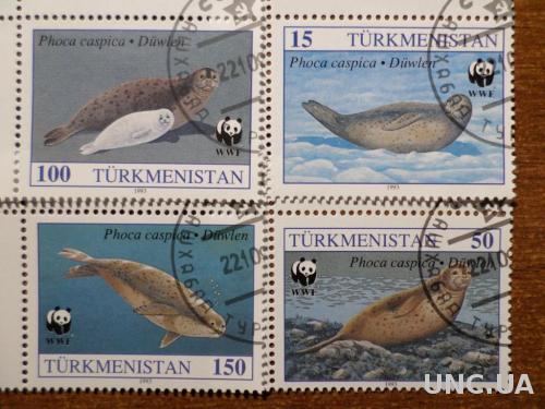 Туркменистан фауна 1993 КЦ-2евро не полная