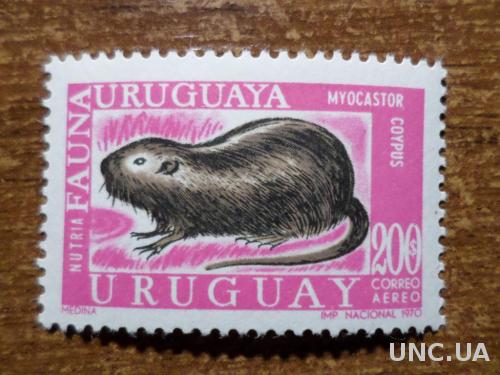 Уругвай фауна КЦ=6евро 1970 след наклейки