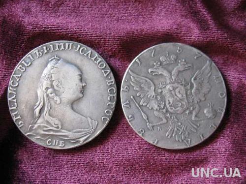 Монета РУБЛЬ Елизавета 1757 ЯІ портрет работы Ж.Дасье