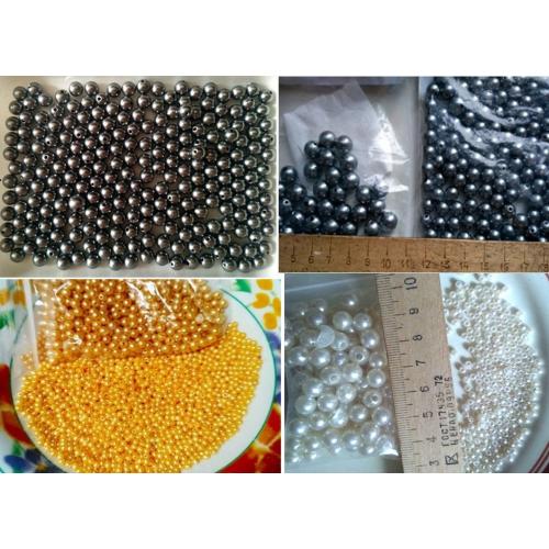 Бусины намистини перла чорні. Бусины 3 цвета Черный жемчуг, Красивый желтый, Белый