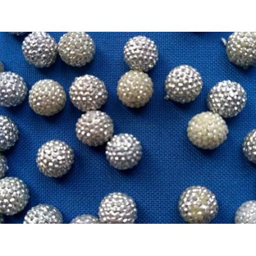 Декоративные украшения под серебро полушарики 63 шт. For Hand Made, рукоделия, поделок