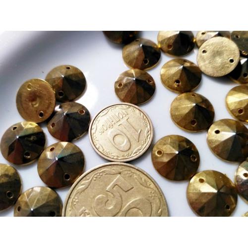 Декоры круглые "золото" пришивные металл, Индия. Для поделок, рукоделия, For Hand Made