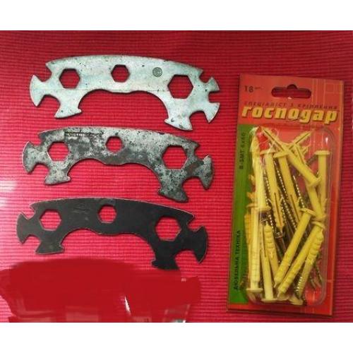 Инструмент набор крепление дюбель шуруп B-smt 6х60 18 шт. Ремонтные ключи