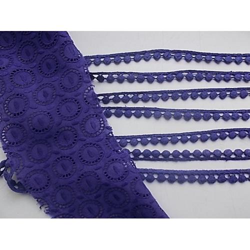 Кружево Шарики и ткань прошва красивого фиолетового цвета , набор For Hand Made, рукоделия