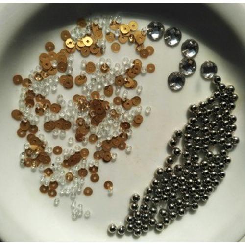 Набор ассорти бисер,  пайетки, камни,  шарики , For Hand Made, рукоделия