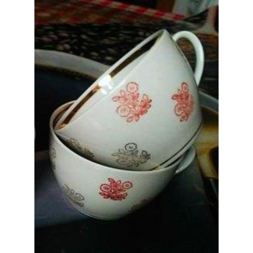 Посуда Чашка Чашки Полонский фарфоровый завод тонкостенные "Узоры" 2 шт.