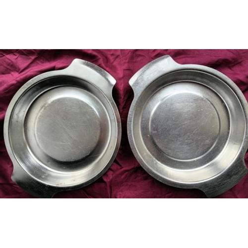 Посуда Миска тарелка надежная, толстостенный металл нержавейка, 2 штуки, для дома, дачи, туризма