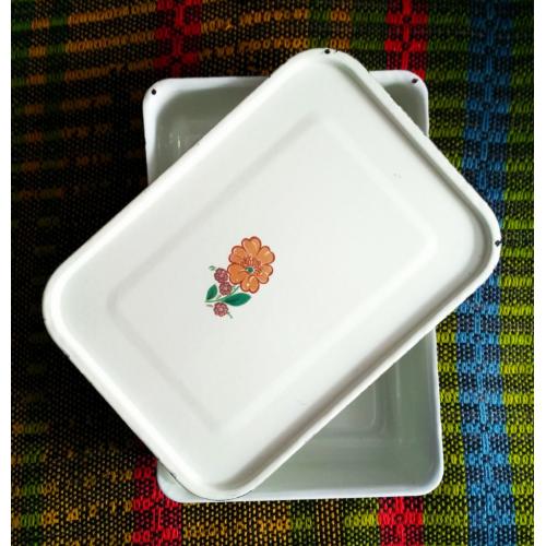    Посуда судок, лоток, форма НОВАЯ эмалированная, с крышкой, качество ссср