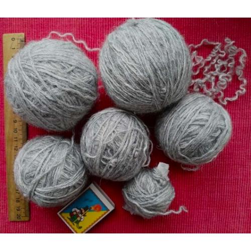 пряжа нитки красивый серый цвет с шерстью, пушистые, мягкие, вес 170 грамм Для рукоделия, поделок