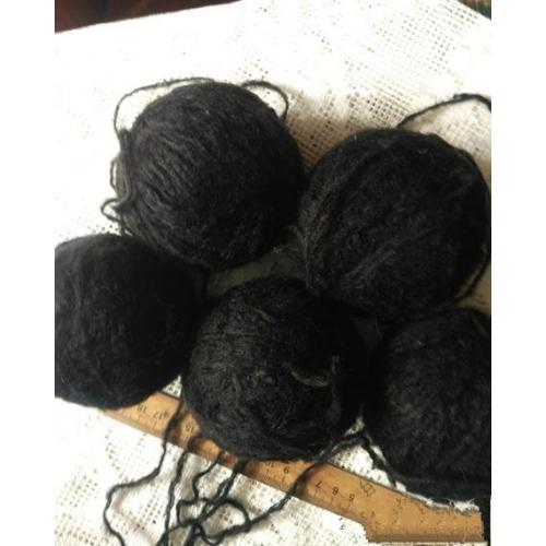 Пряжа нитки пушистые мохер 25 %, черный цвет вес 240 гр. Для рукоделия, поделок