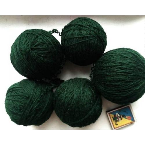 Пряжа нитки шерсть красивый темный зеленый цвет вес 450 гр. For Hand Made, рукоделия, поделок