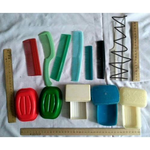 Расческа Расчески разной формы, цвета. Мыльницы, подставки. Раритет