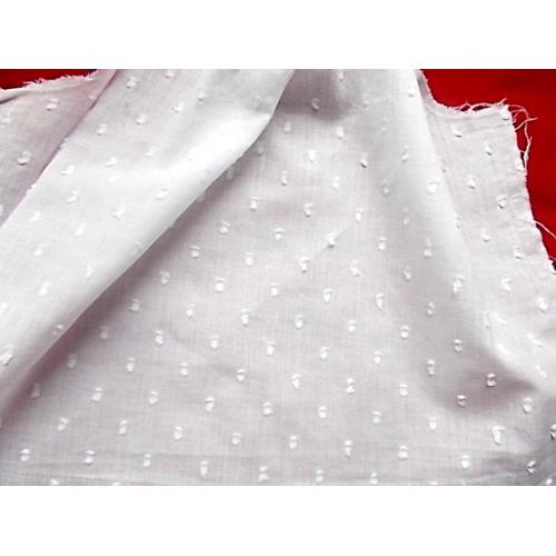 Ткань хлопок батист белый с выделкой точки, Индия, 5 кусков. Для рукоделия, поделок, For Hand Made