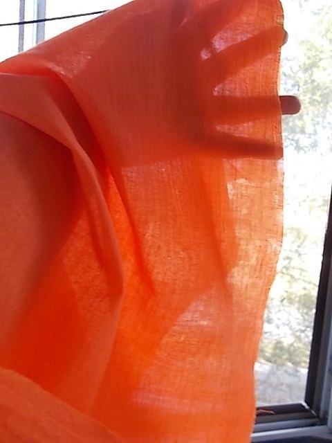 Ткань хлопок батист цвета оранж апельсин