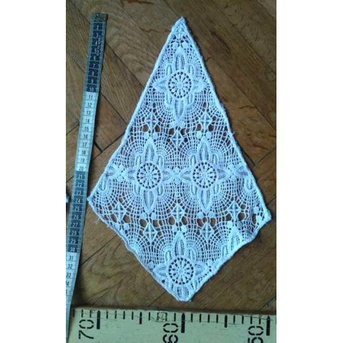 Ткань Кружевной гипюр БЕЛОГО цвета хлопок 3 куска.   For Hand Made, рукоделия, поделок