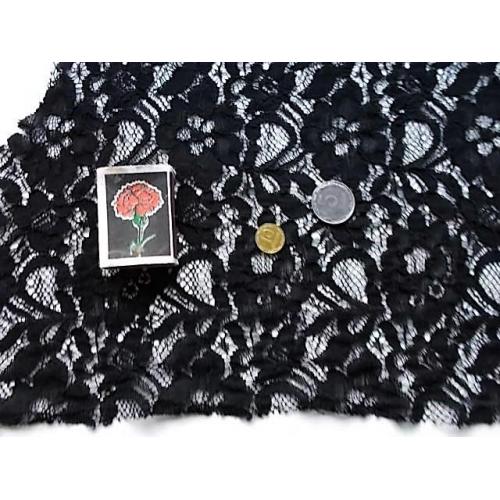 Ткань Кружевной гипюр черного цвета For Hand Made, рукоделия