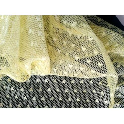 Ткань тюль сетка кружевная лимонно-желтый цвет For Hand Made, рукоделия, поделок