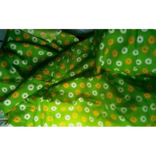 Тканина нова бавовна хлопок салатно-зелений фон, зі старих запасів