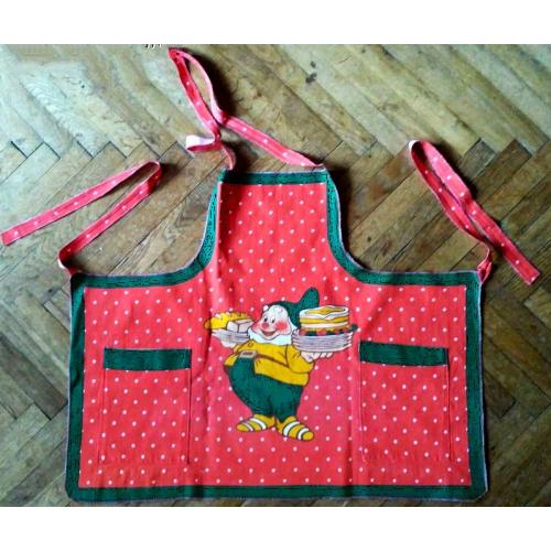 ТОЛЬКО ОДИН Фартух фартук передник натуральный плотный хлопок , безразмерный, раритет