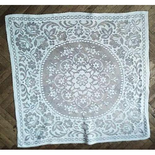 Винтажная скатерть накидка салфетка белый цвет натуральный хлопок