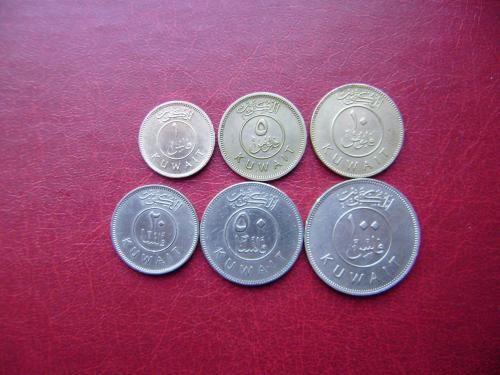 Кувейт набор монет от 1 до 100 филсов 1967 - 1980