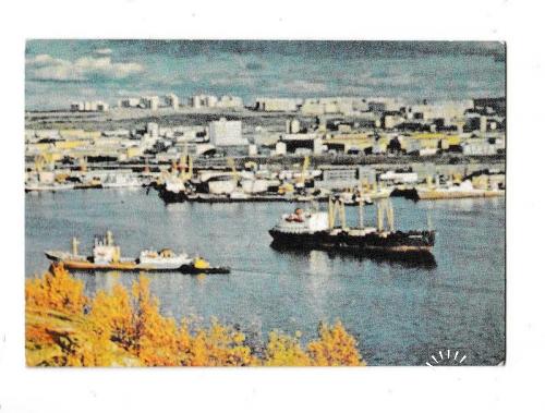 Календарик 1988 Корабли, Мурманск, порт, Кольский залив
