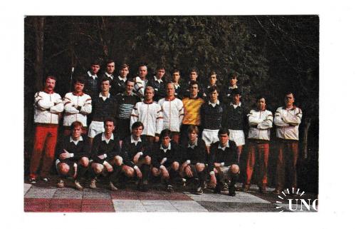Календарик 1988 Спорт, футбол, футбольная команда высшей лиги Металлист, Харьков
