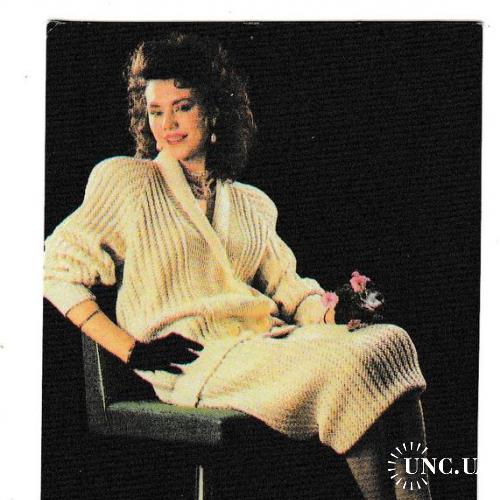 Календарик 1990 Девушка