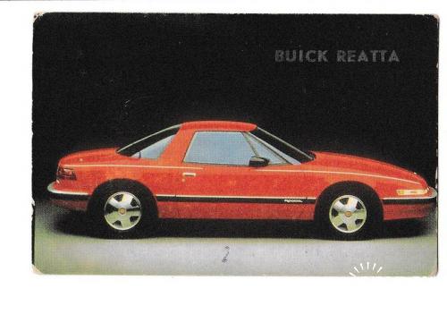 Календарик 1991 Авто Buick
