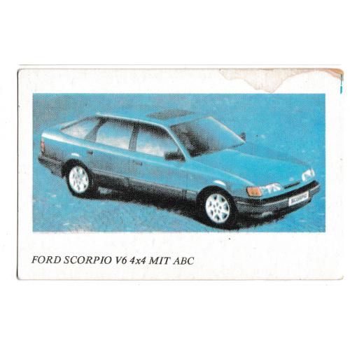 Календарик 1992 1993 Авто, Ford Scorpio