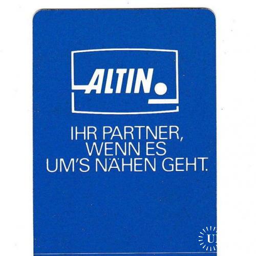 Календарик 1992 Швейные машинки Altin - Ihr partner wenn es um's nahen geht, Германия

