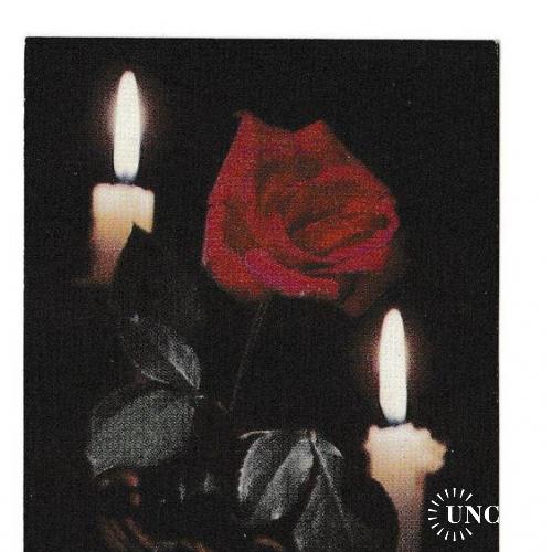 Календарик 1993 Роза, свечи
