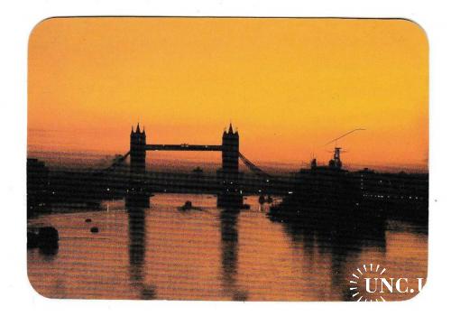 Календарик 1997 Лондон, корабль
