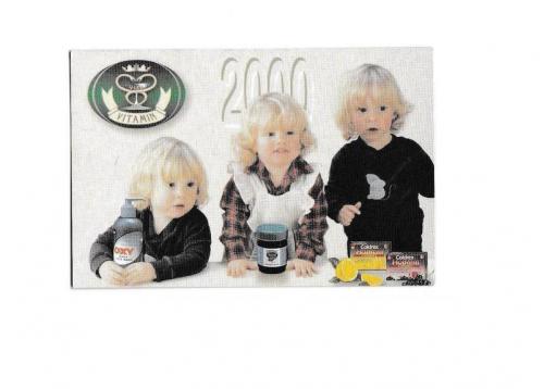 Календарик 2000 Витамин, дети, реклама
