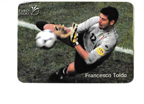 Календарик 2001 Футбол, спорт, Euro 2000, Francesco Toldo
