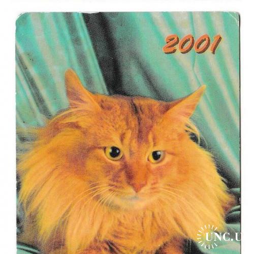 Календарик 2001 Кошка
