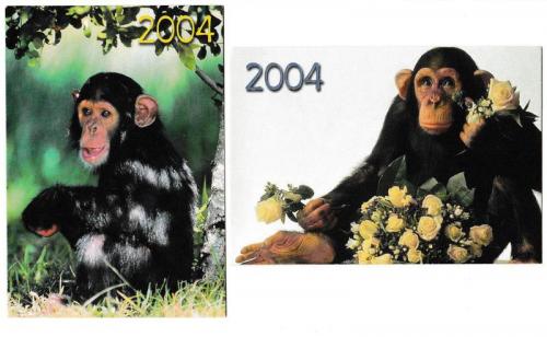 Календарик 2004 Фауна, обезьяны
