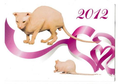 Календарик 2012 Пресса, кошка, крыса
