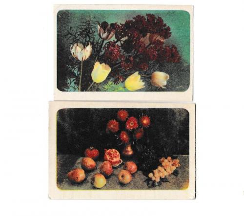 Календарики 1978 Цветы, фрукты, натюрморт, Грузия
