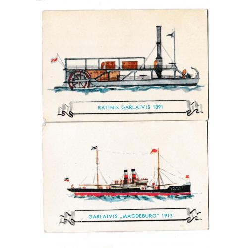Календарики 1986 Корабли, Латвия
