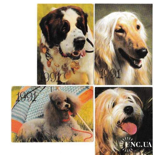 Календарики 1991 Собаки
