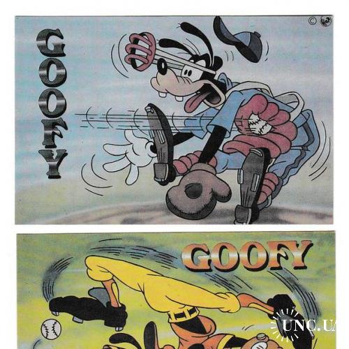 Календарики 1992 Мультфильмы, Дисней, Disney, Goofy