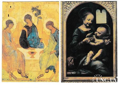 Календарики 1993 Церковные, Иконы
