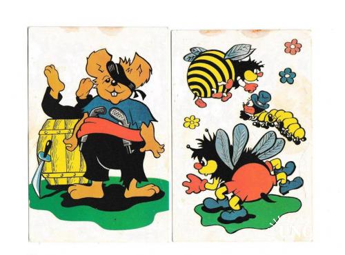 Календарики 1993 Мультфильмы, живопись
