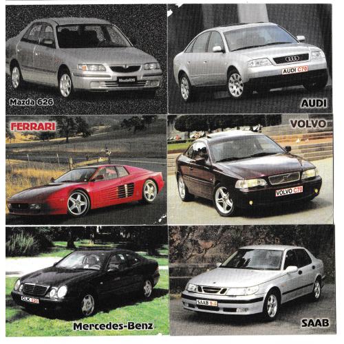Календарики 1998 Авто